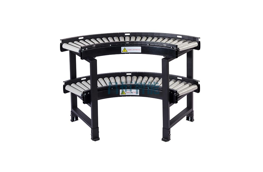 Curved roller conveyor